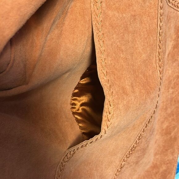 New COLDWATER CREEK open front suede duster jacket size 12 NWT leather - Picture 7 of 8